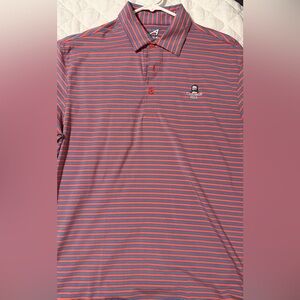 AHEAD Men's Cinnamon Hill Striped Polo Shirt
